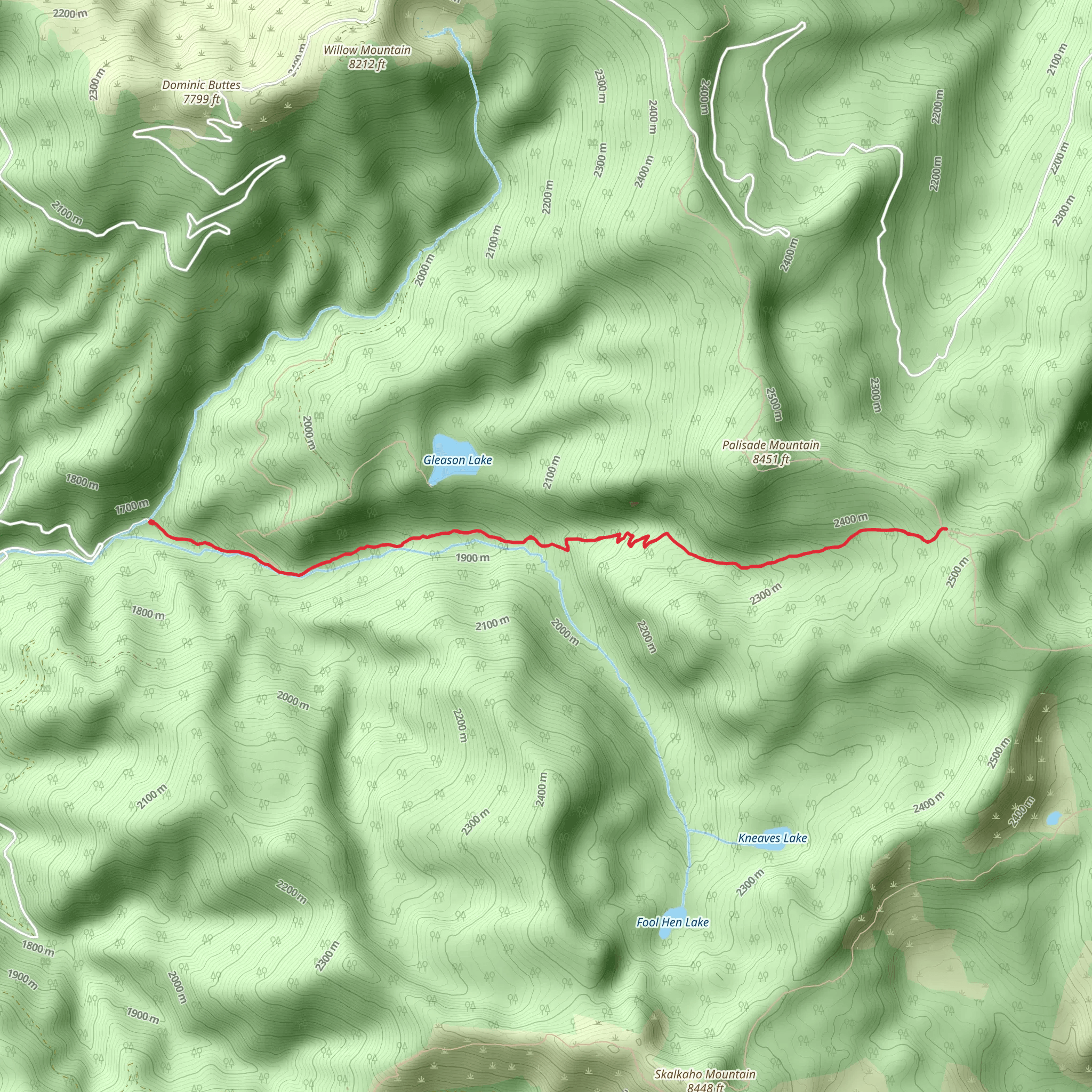 Willow Creek Trail mobile static map