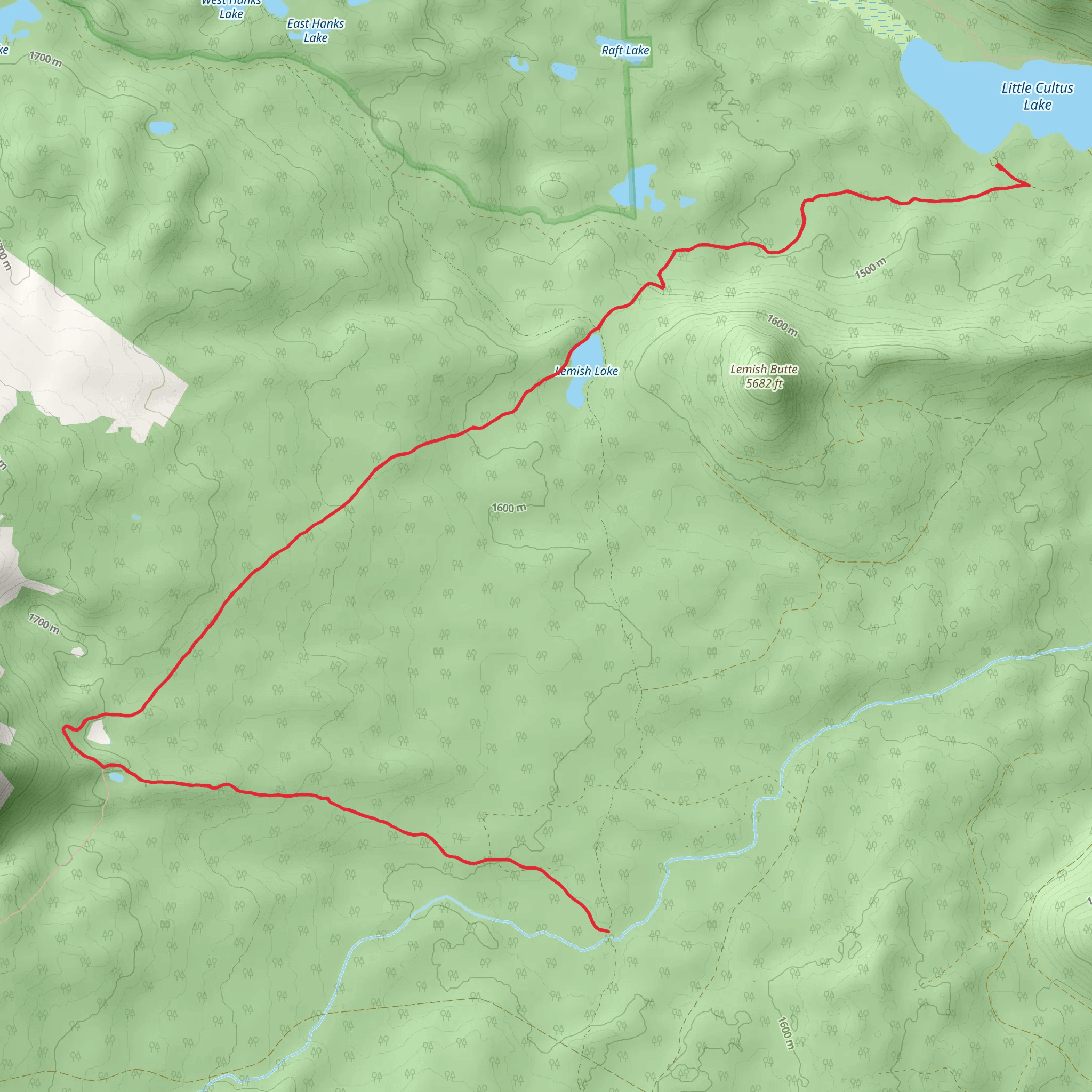 Lemish Lake via Clover Meadow and Charlton Trail mobile static map