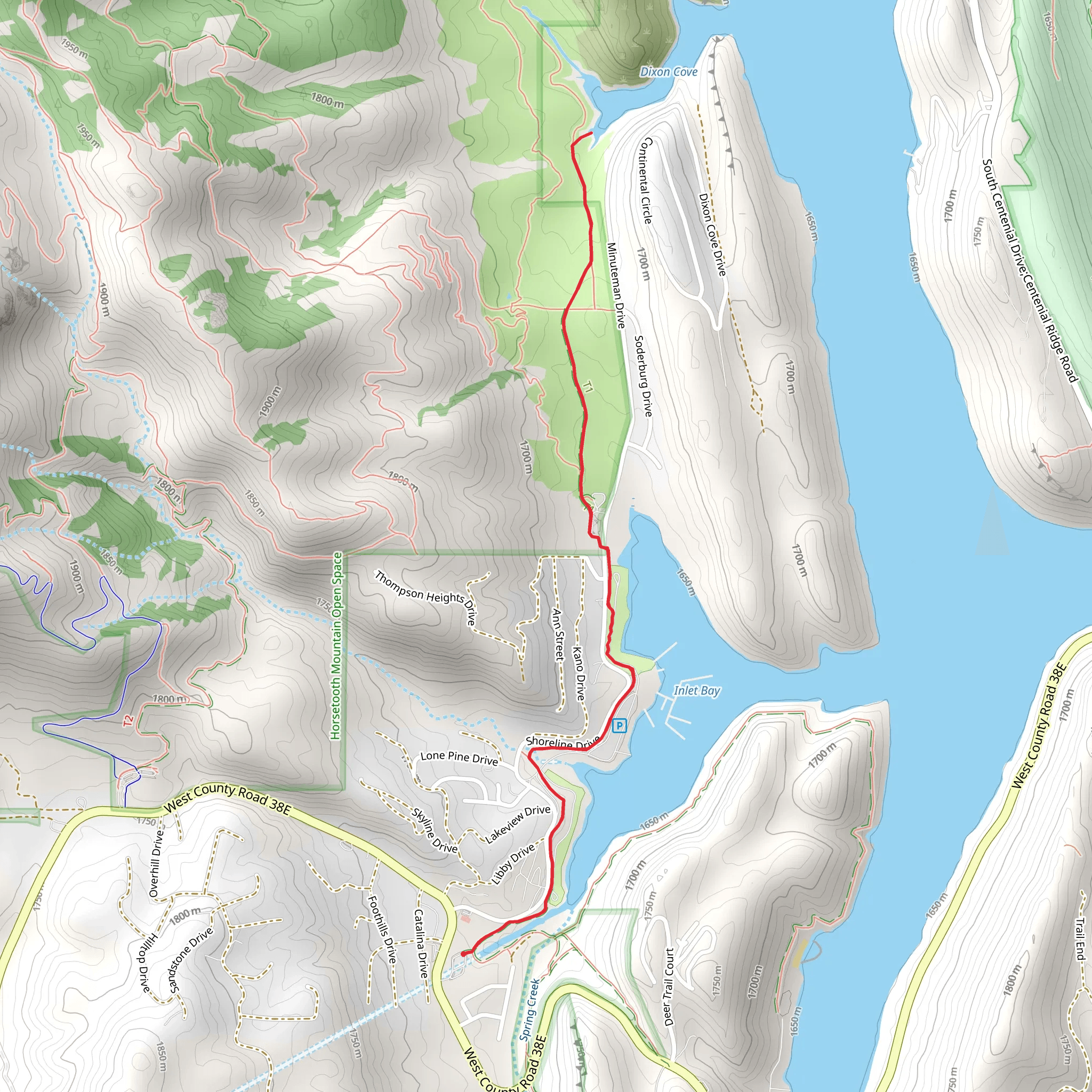 Dixon Cove via Inlet Bay Trail mobile static map