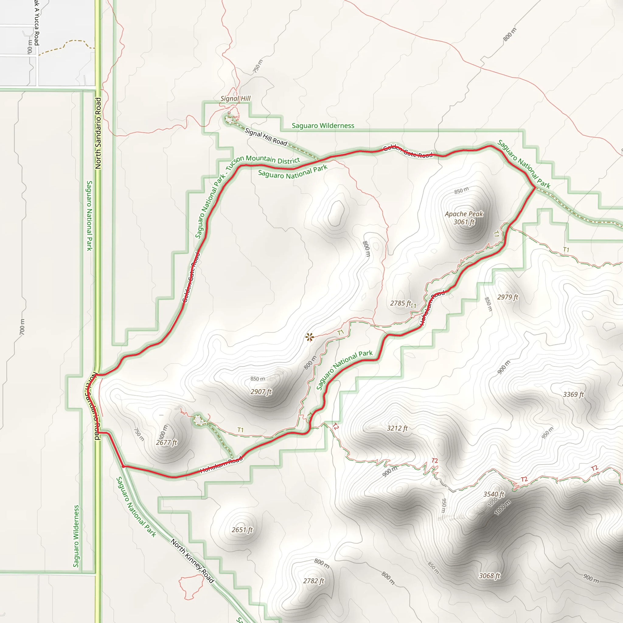 North Kinney Road Loop mobile static map