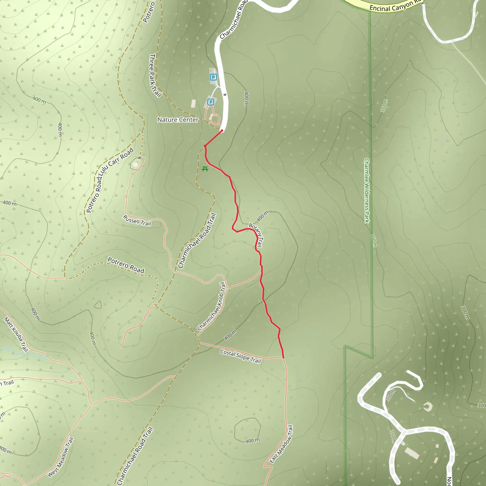 Botany Trail mobile static map