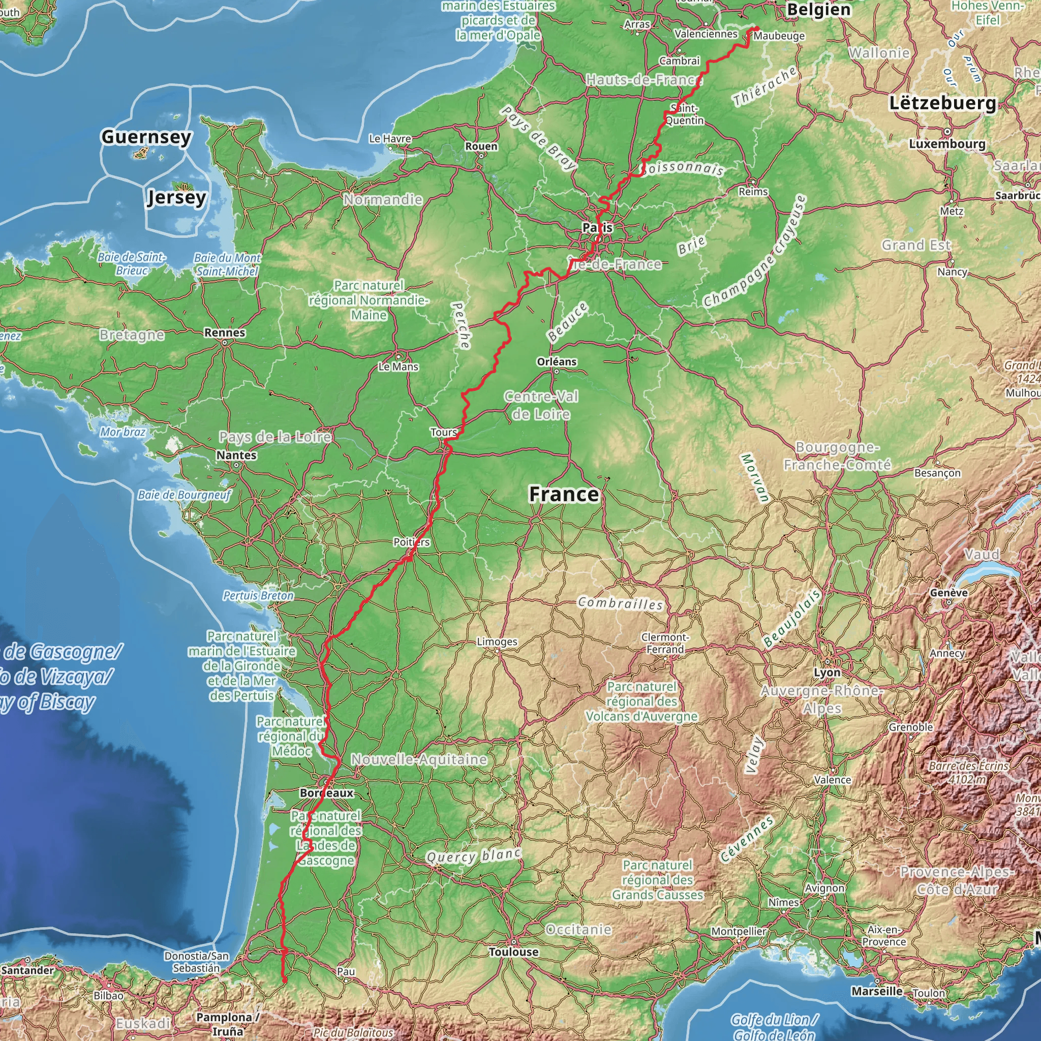 GR 655 Via Turonensis mobile static map