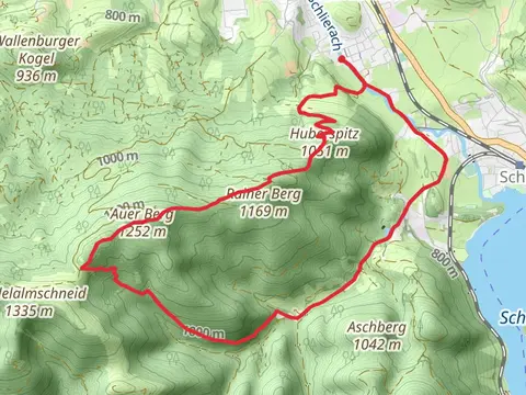 Auer Berg, Huberspitz and Stauweiher via Wanderweg and Maximiliansweg