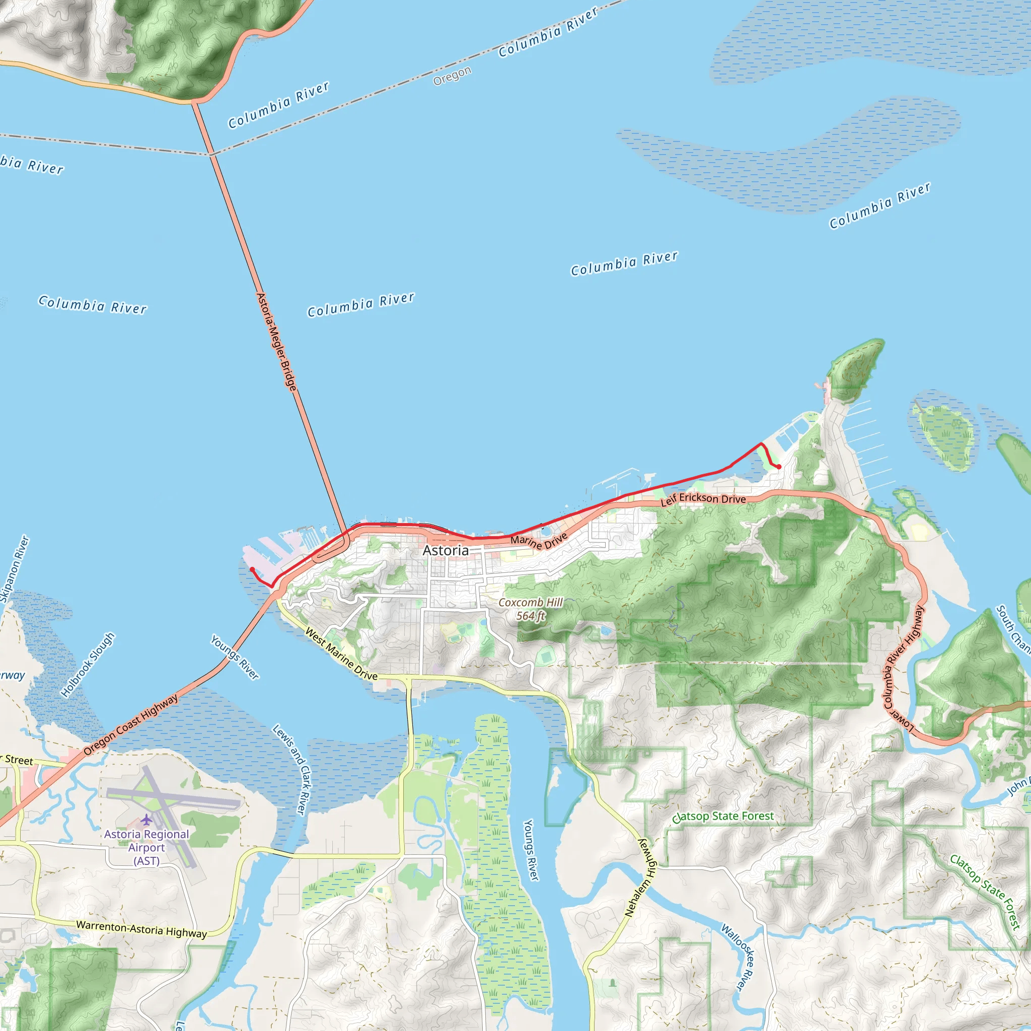 Astoria Riverwalk mobile static map