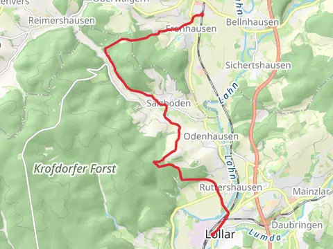 Fronhausen to Lollar Walk via Auf dem Kippel