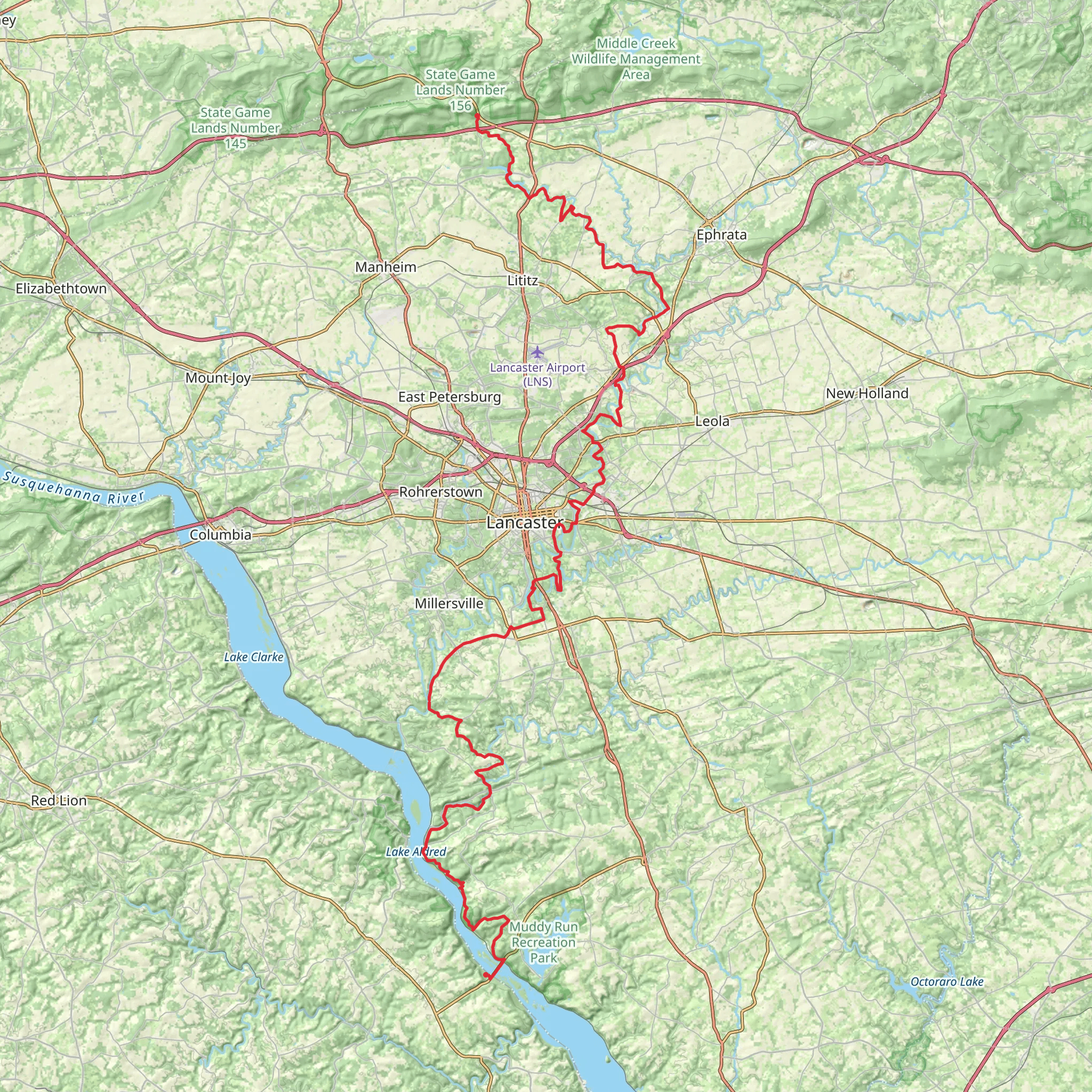 Conestoga Trail mobile static map