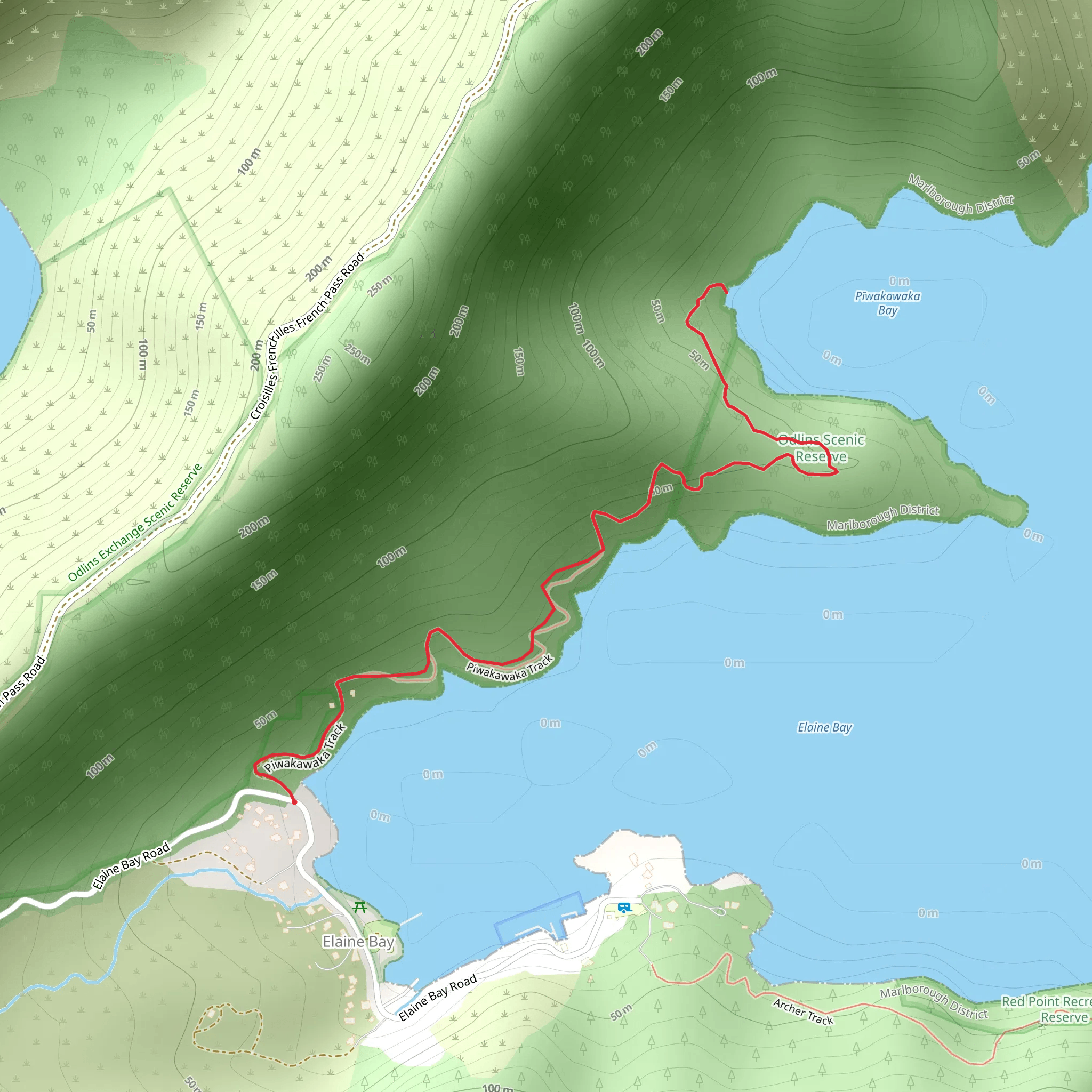 Piwakawaka Track mobile static map