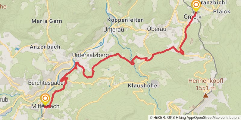 SalzAlpenSteig stage 9 Map