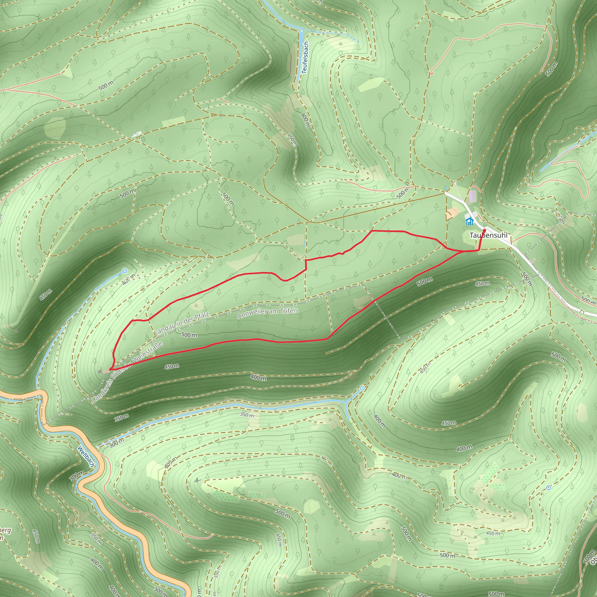 Rundwanderweg Taubensuhl Loop mobile static map