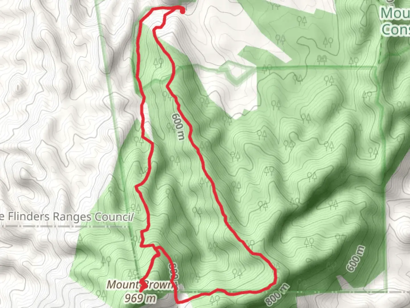 An image depicting the trail Mount Brown Summit Walk and its surrounding area.
