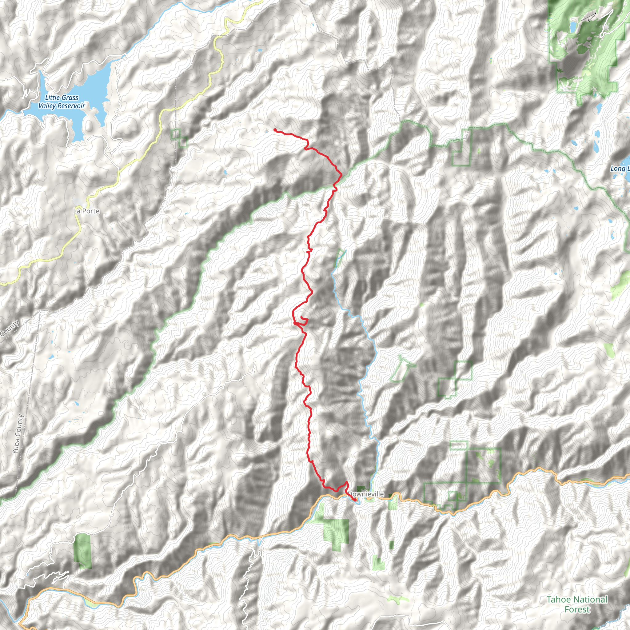 Saddleback Mountain via Poker Flat Road and Saddleback Road mobile static map