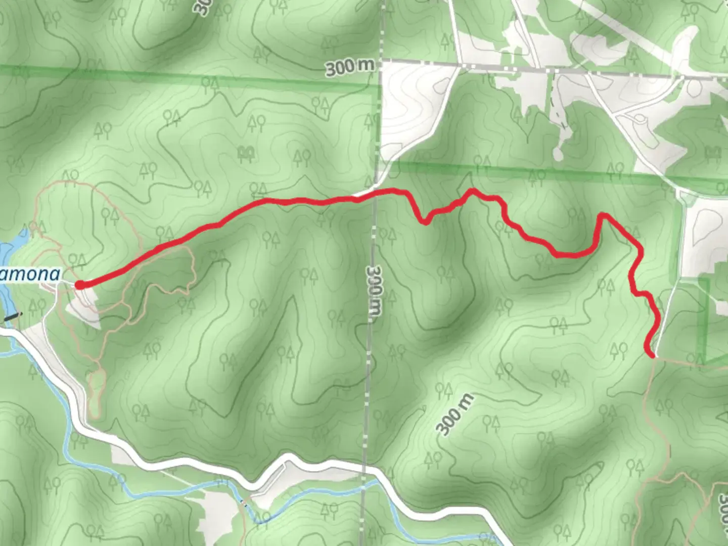 An image depicting the trail Lake Ramona - Chestnut Trail and its surrounding area.