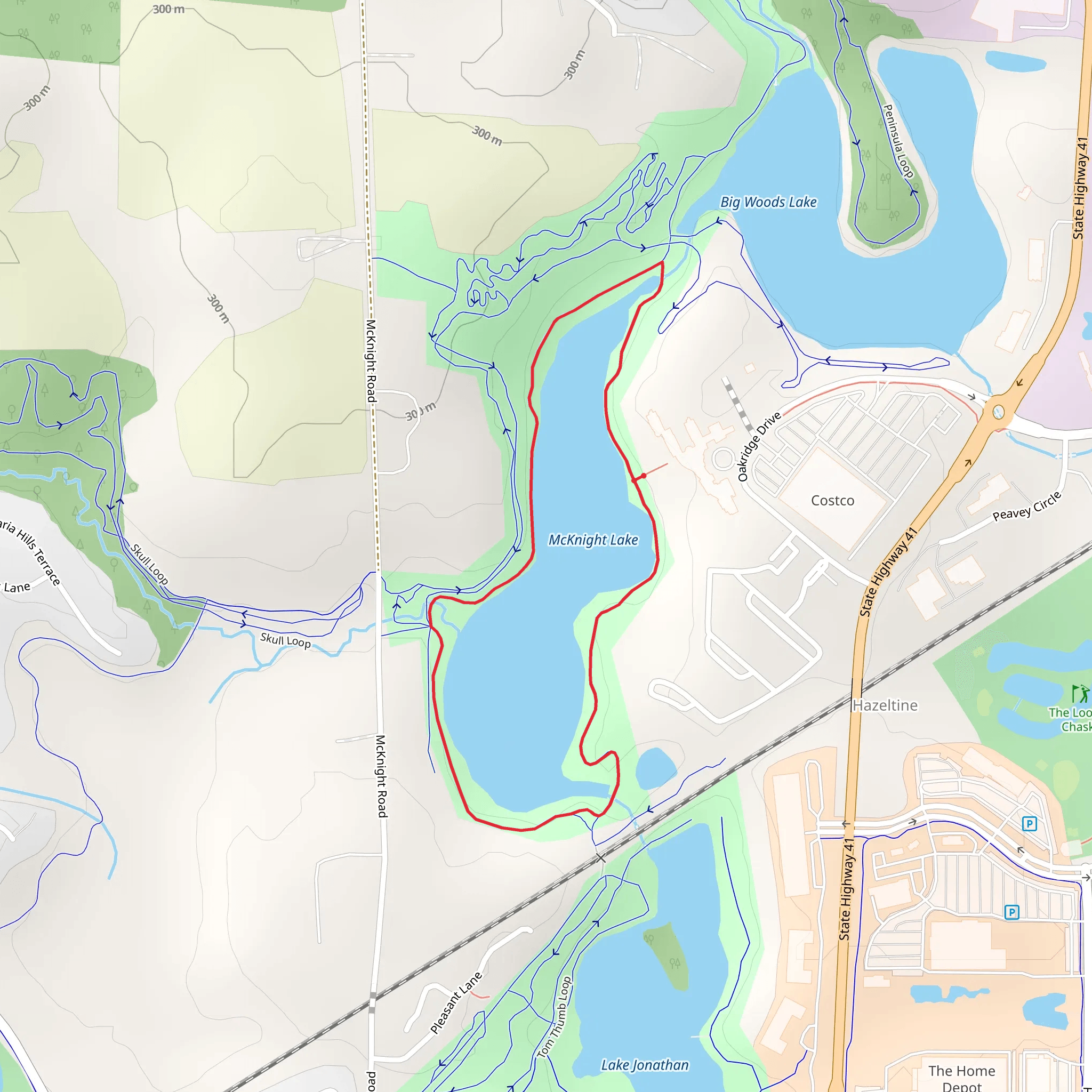 McKnight Lake Loop mobile static map