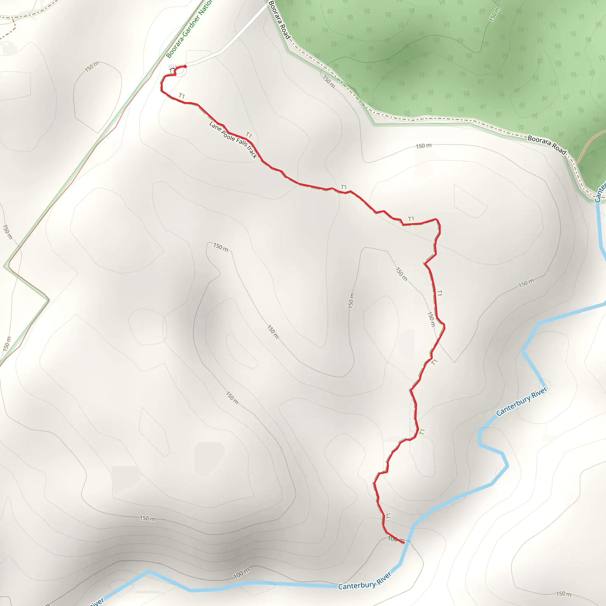 Lane Poole Falls Walk mobile static map