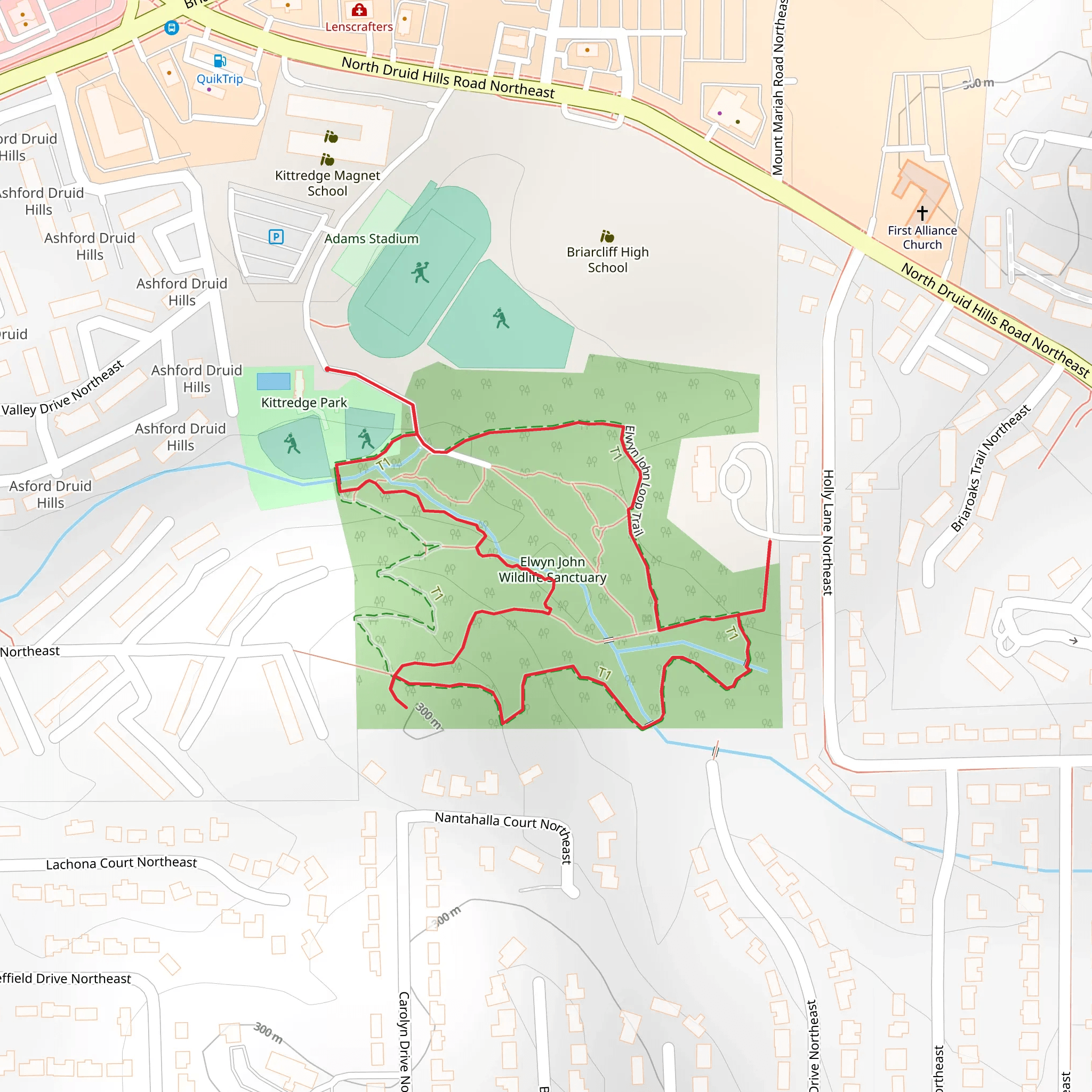 Elwyn John Loop Trail mobile static map