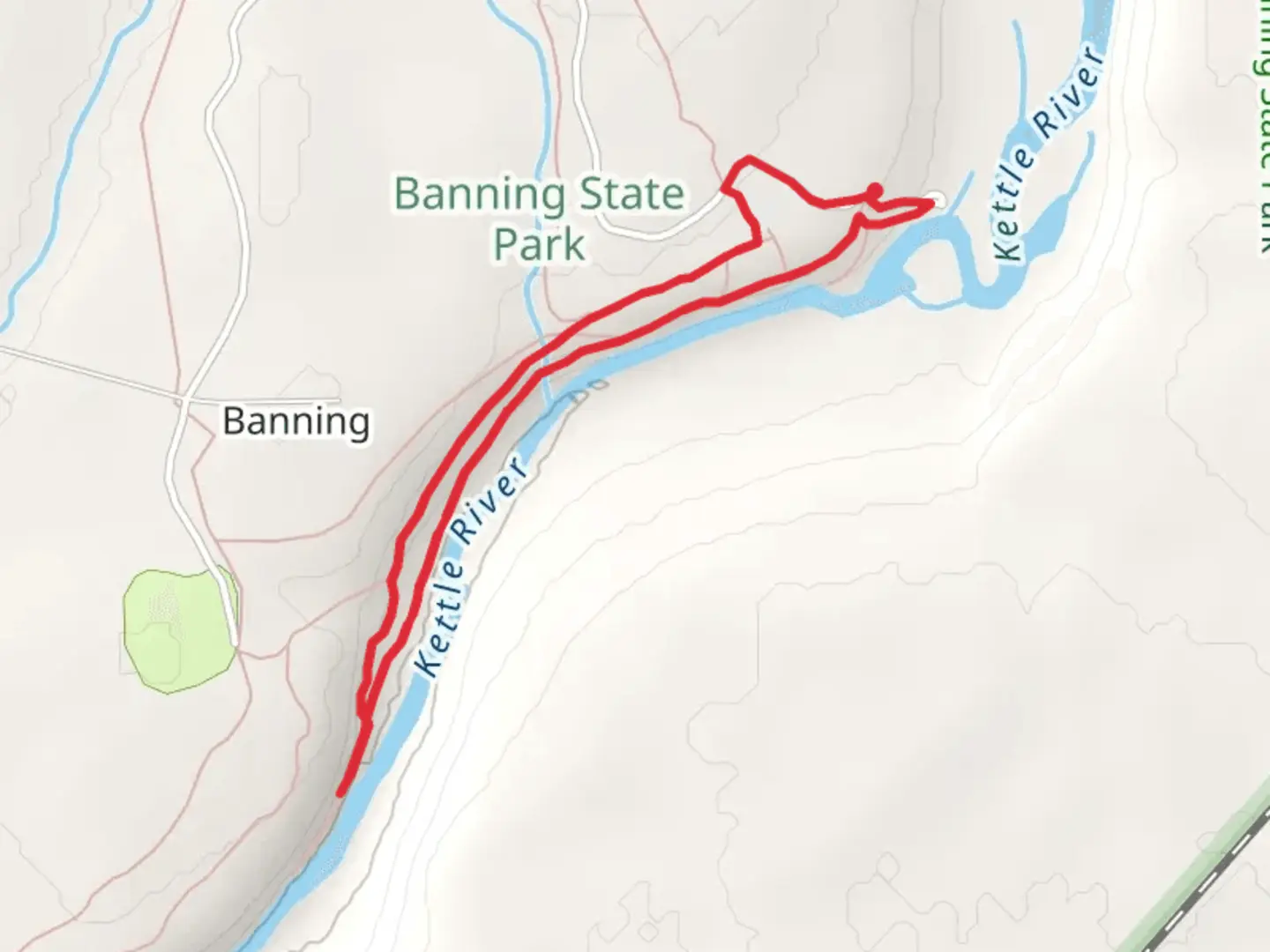 An image depicting the trail Kettle River Loop and its surrounding area.