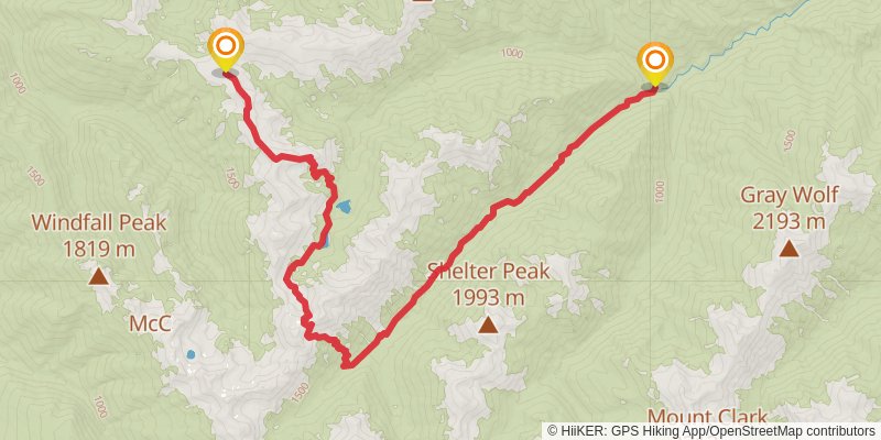 Cameron Creek via Grand Valley Trail stage 4 Map