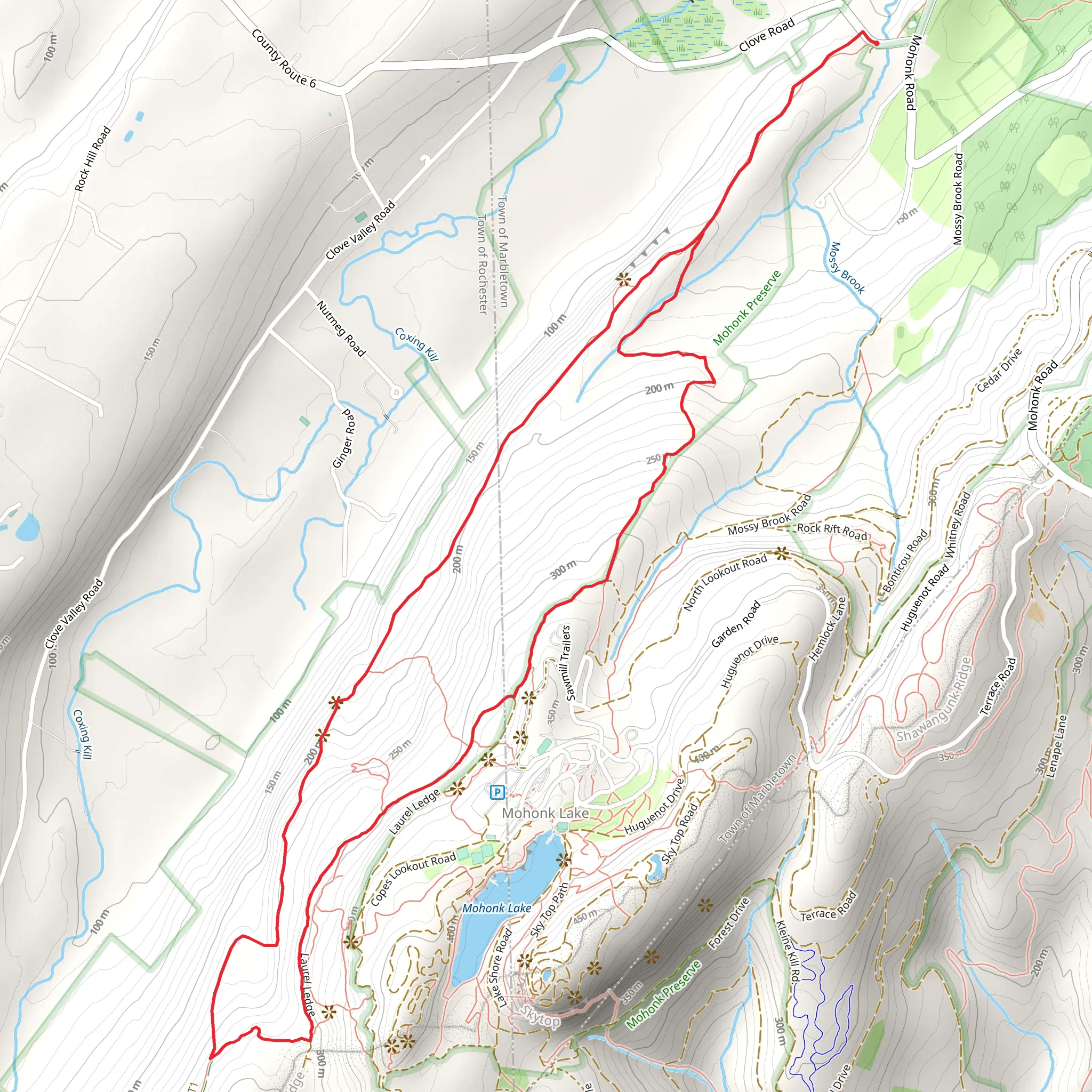 Shawangunk Ridge Trail and Strokes Trail Loop mobile static map