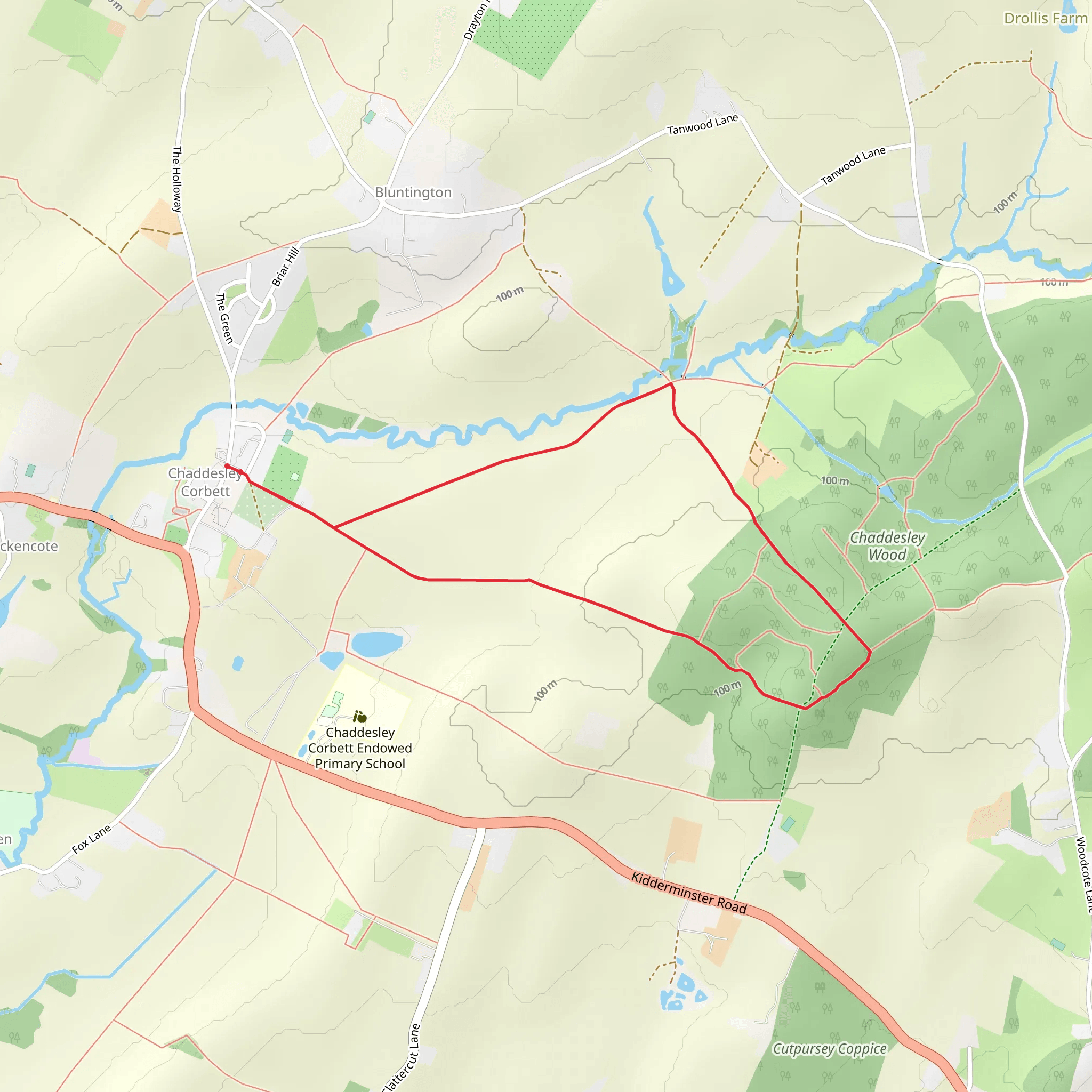 Chaddesley Wood Loop mobile static map