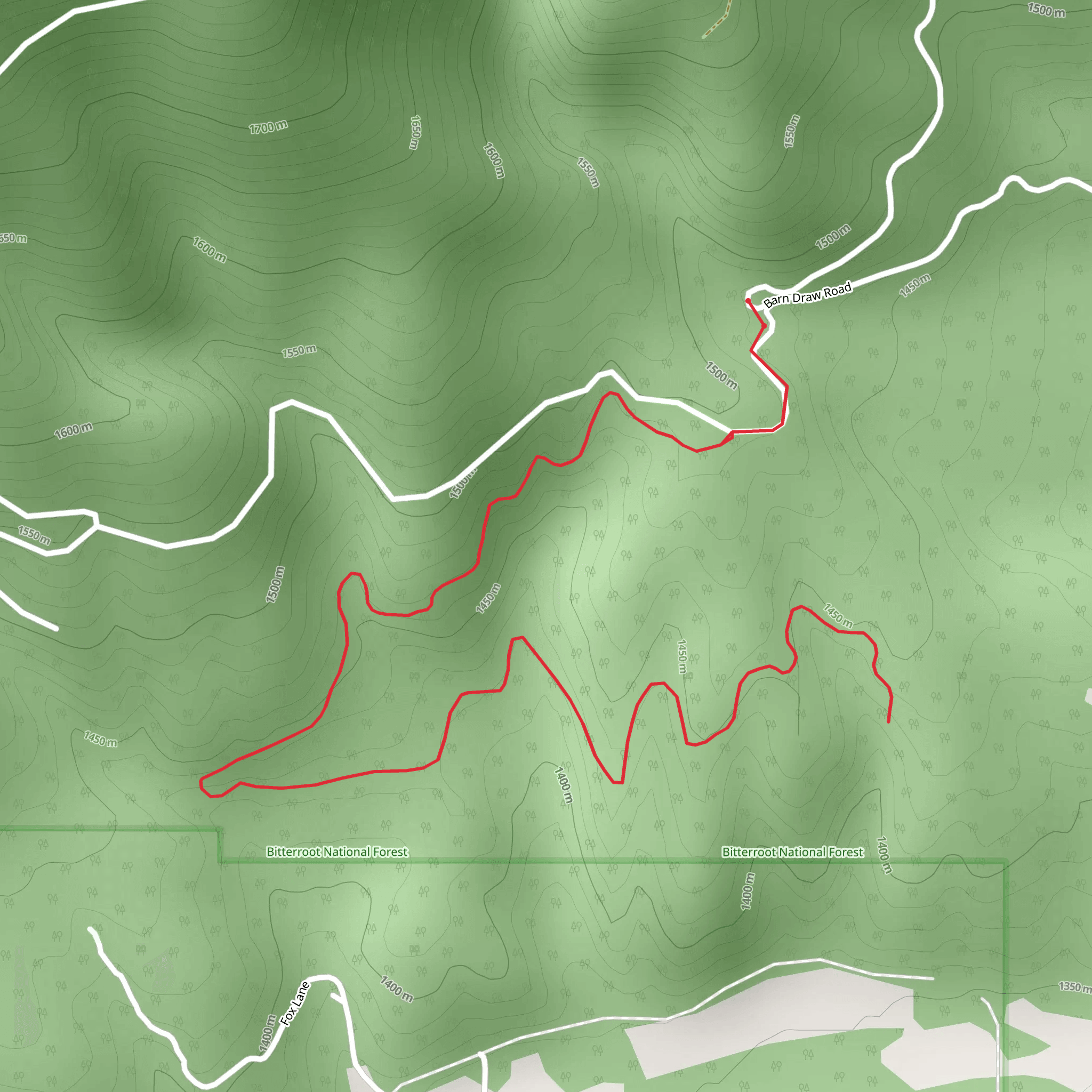 Ward - wheeler Creek Trail mobile static map