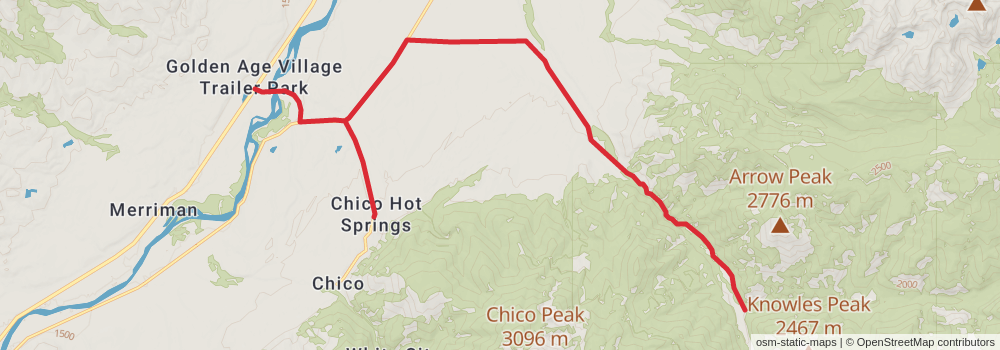 American Perimeter Trail - Rocky Mountains Primary stage 72 Map