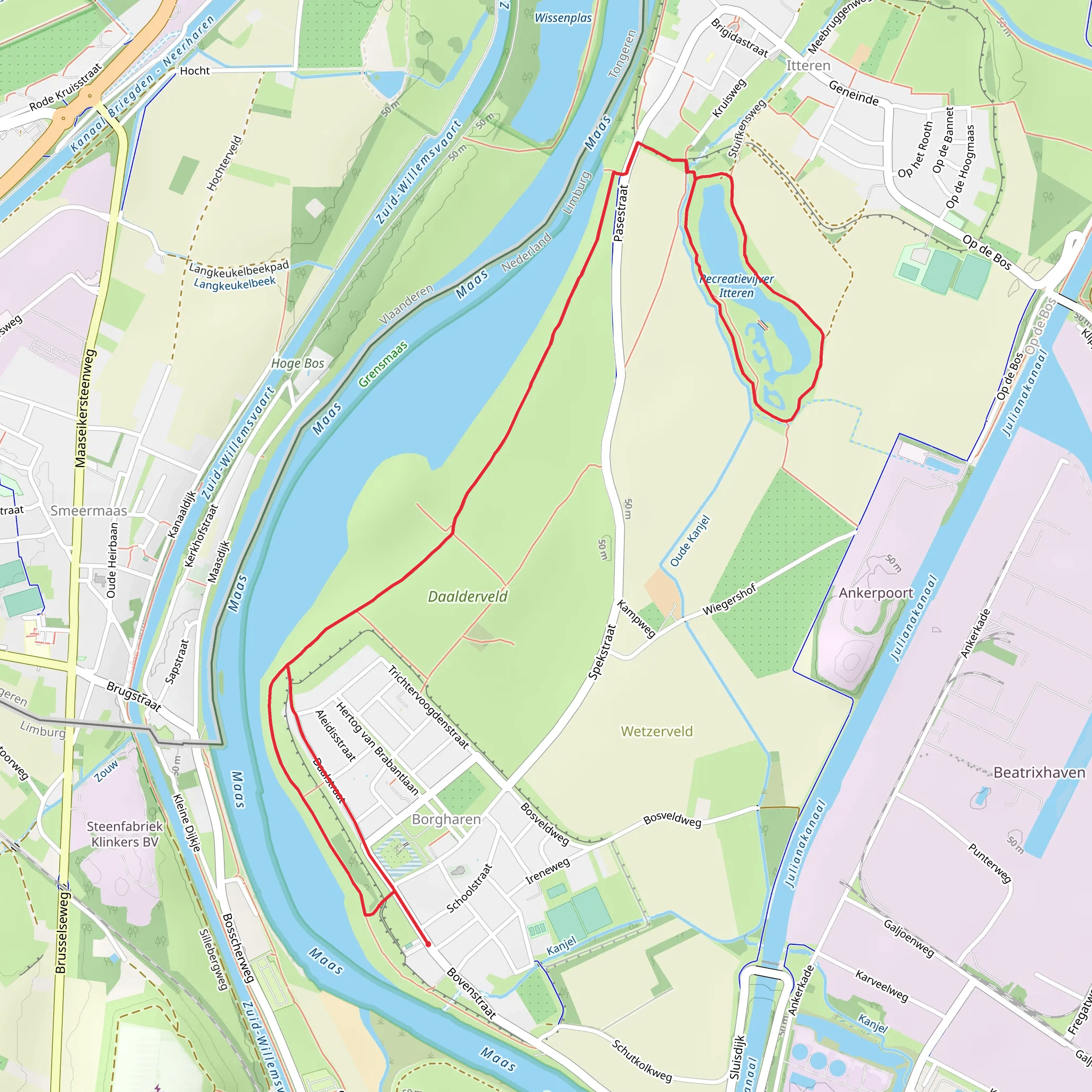 Recreatievijver Itteren Loop mobile static map