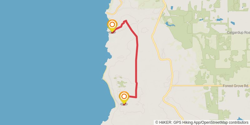 Cape to Cape Track alt 3 Map