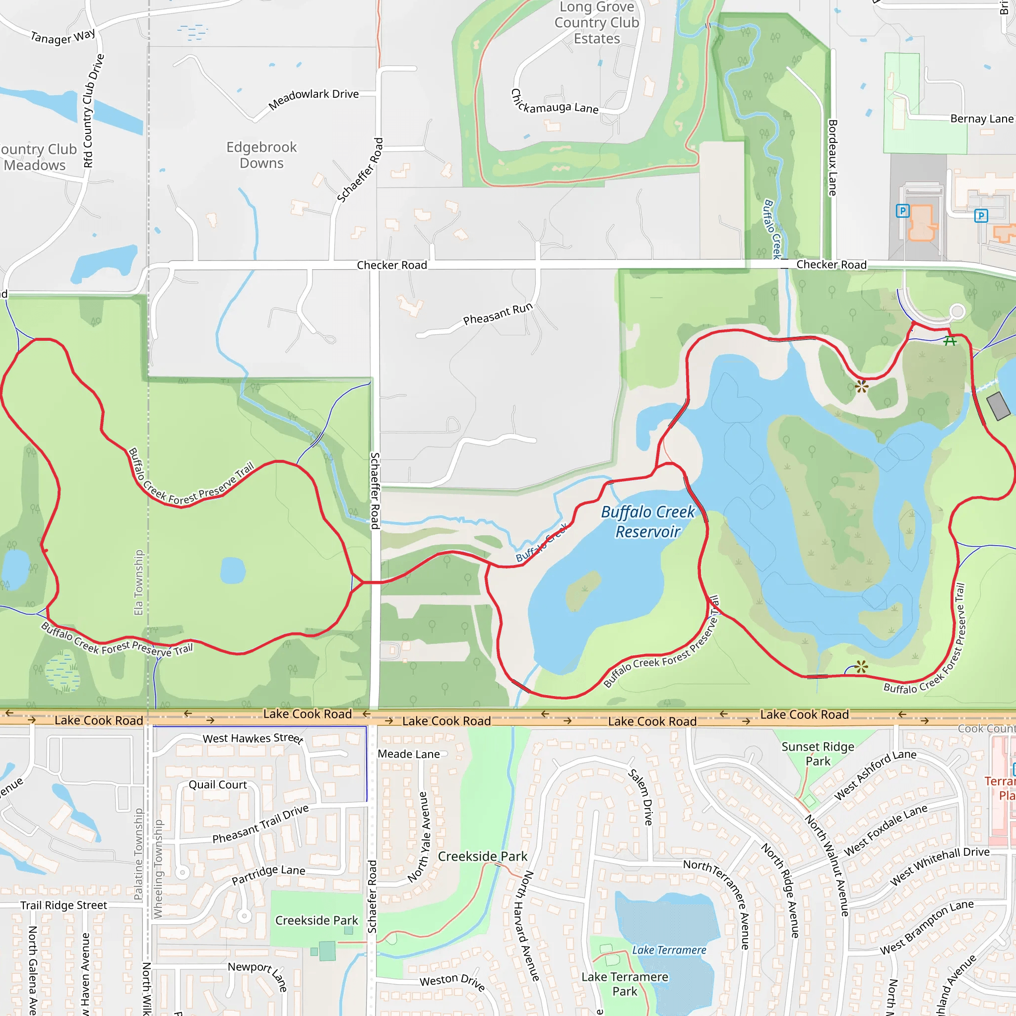 Buffalo Creek Reservoir Loop mobile static map