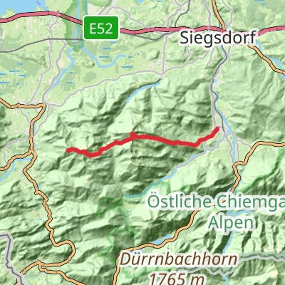 Weitalm to Ruhpolding Walk via Hochfelln mobile static map