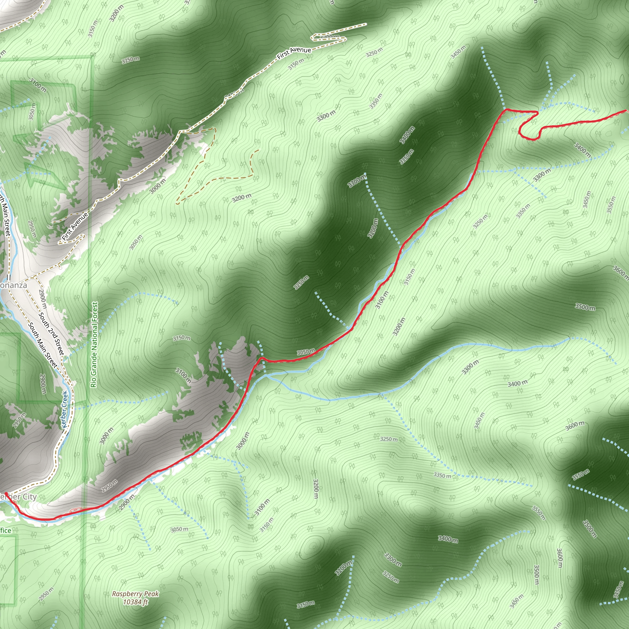 Elk Horn Trail mobile static map