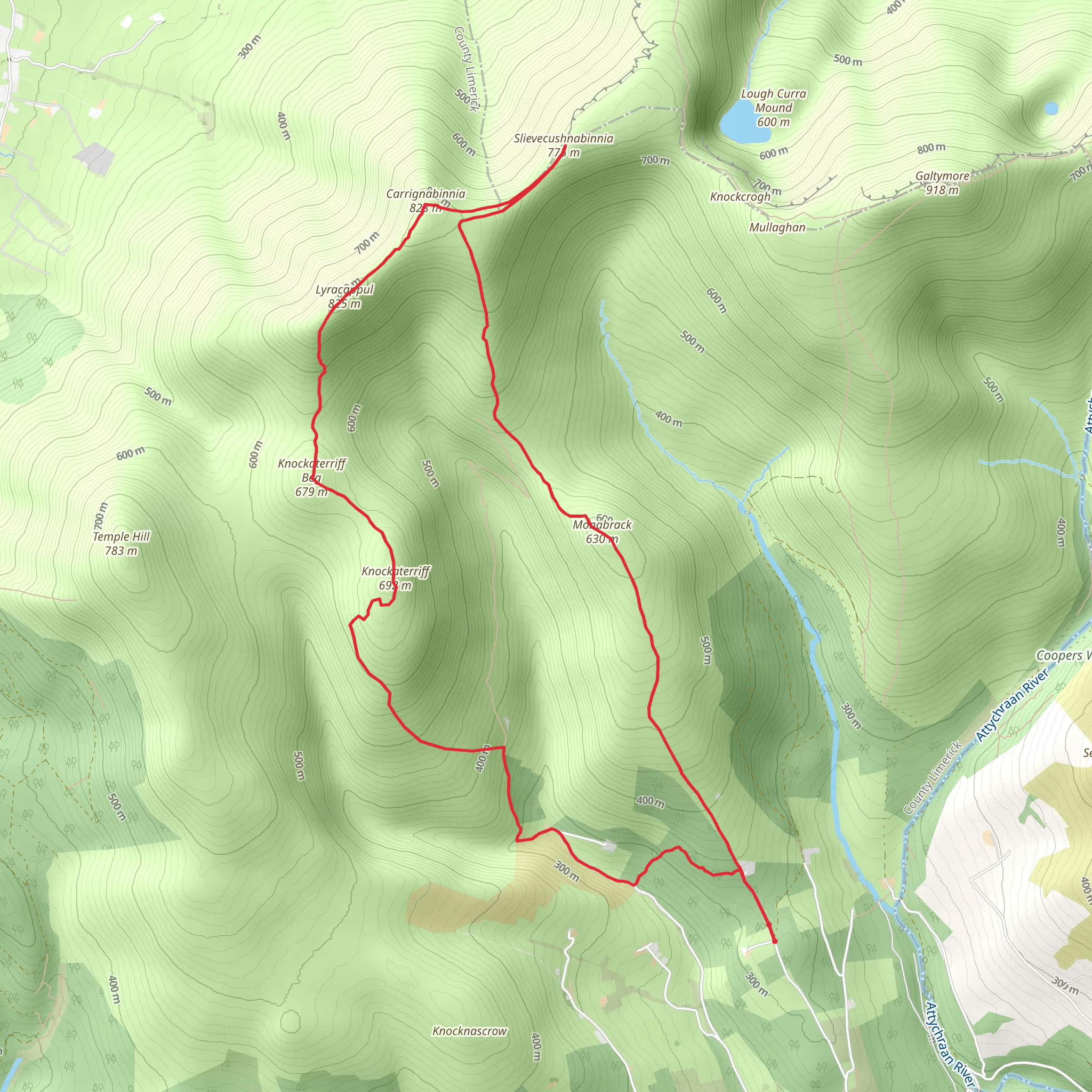 Slievecushnabinnia Loop mobile static map