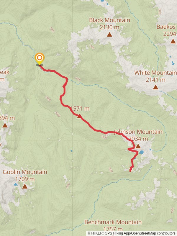 Pilot Ridge Trail mobile static map