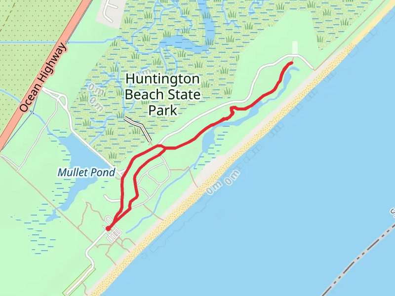 Huntington Beach State Park Loop mobile static map