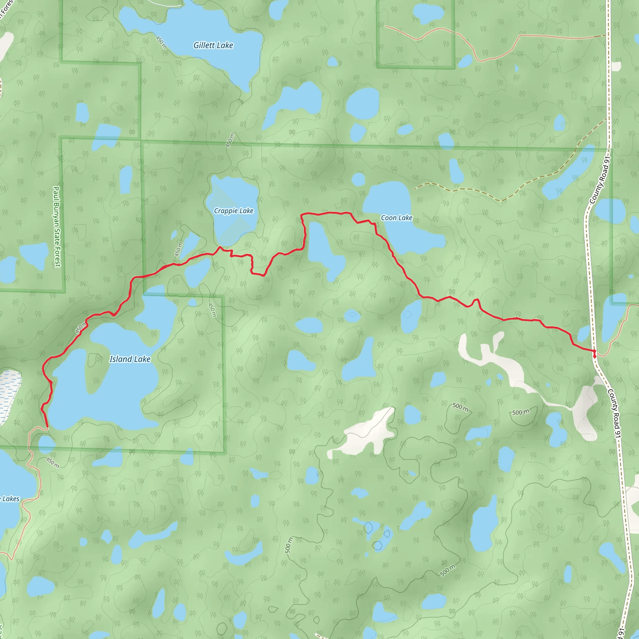 Island Lake via NCT mobile static map