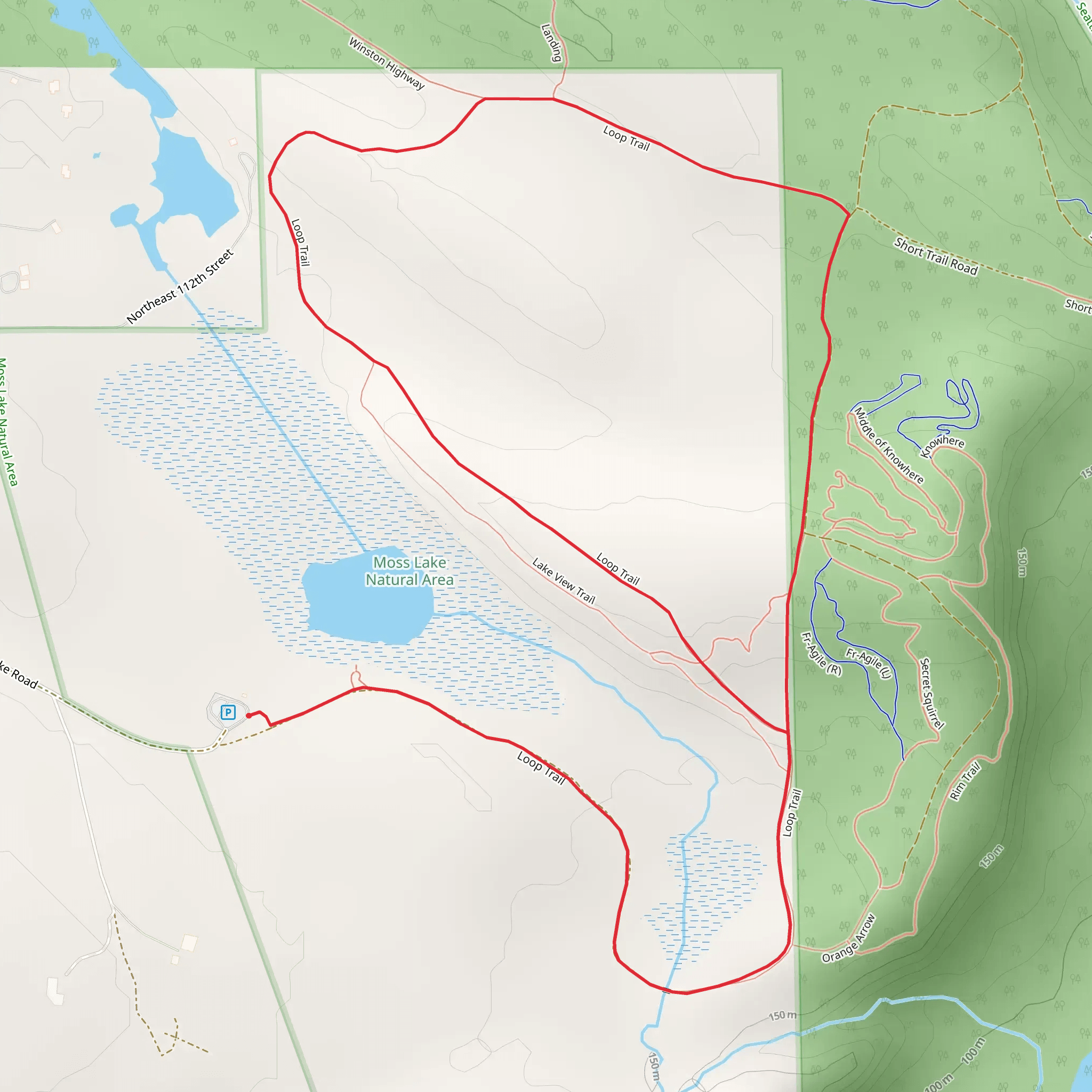 Loop Trail - Moss Lake mobile static map