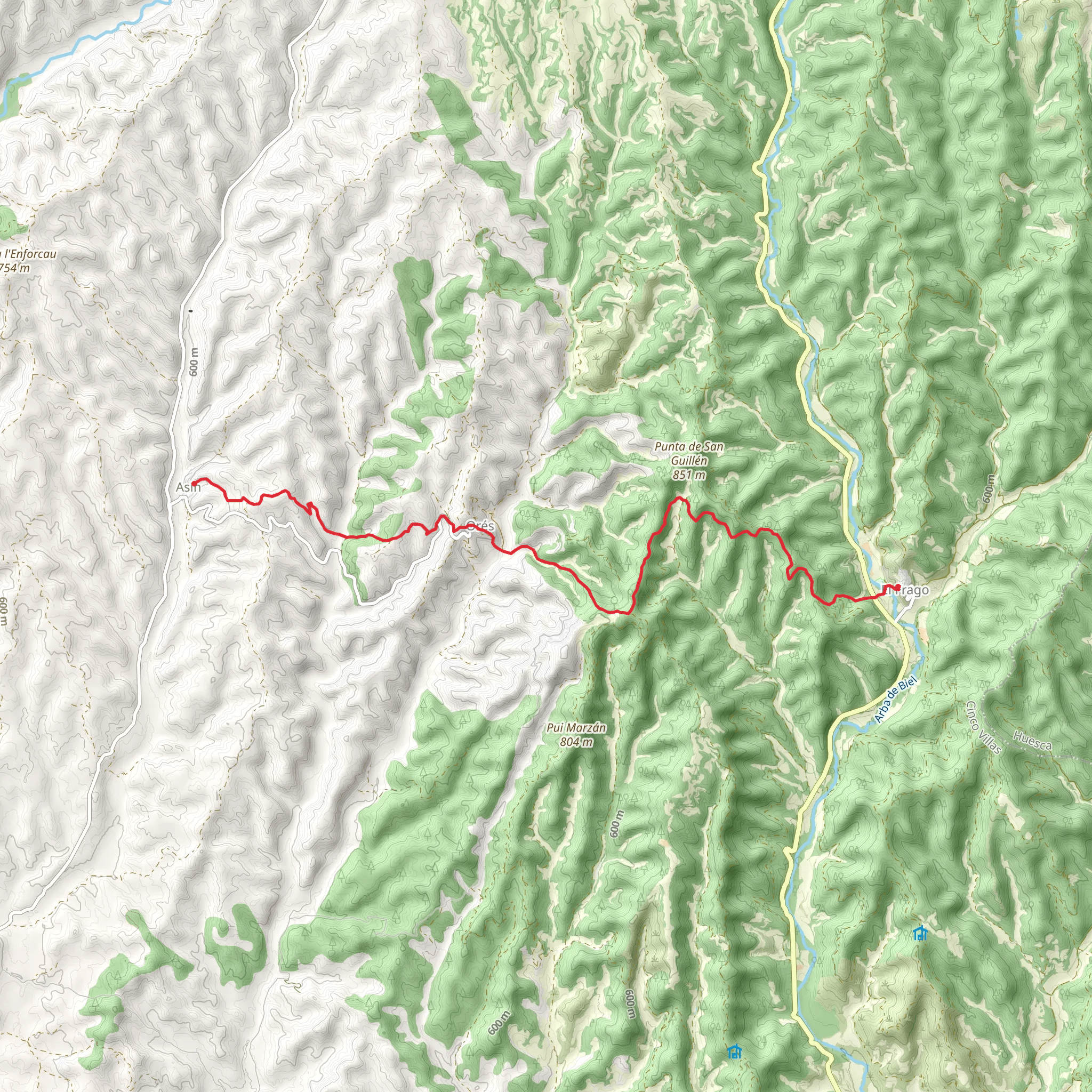 El Frago- Asín PR Z 101 mobile static map