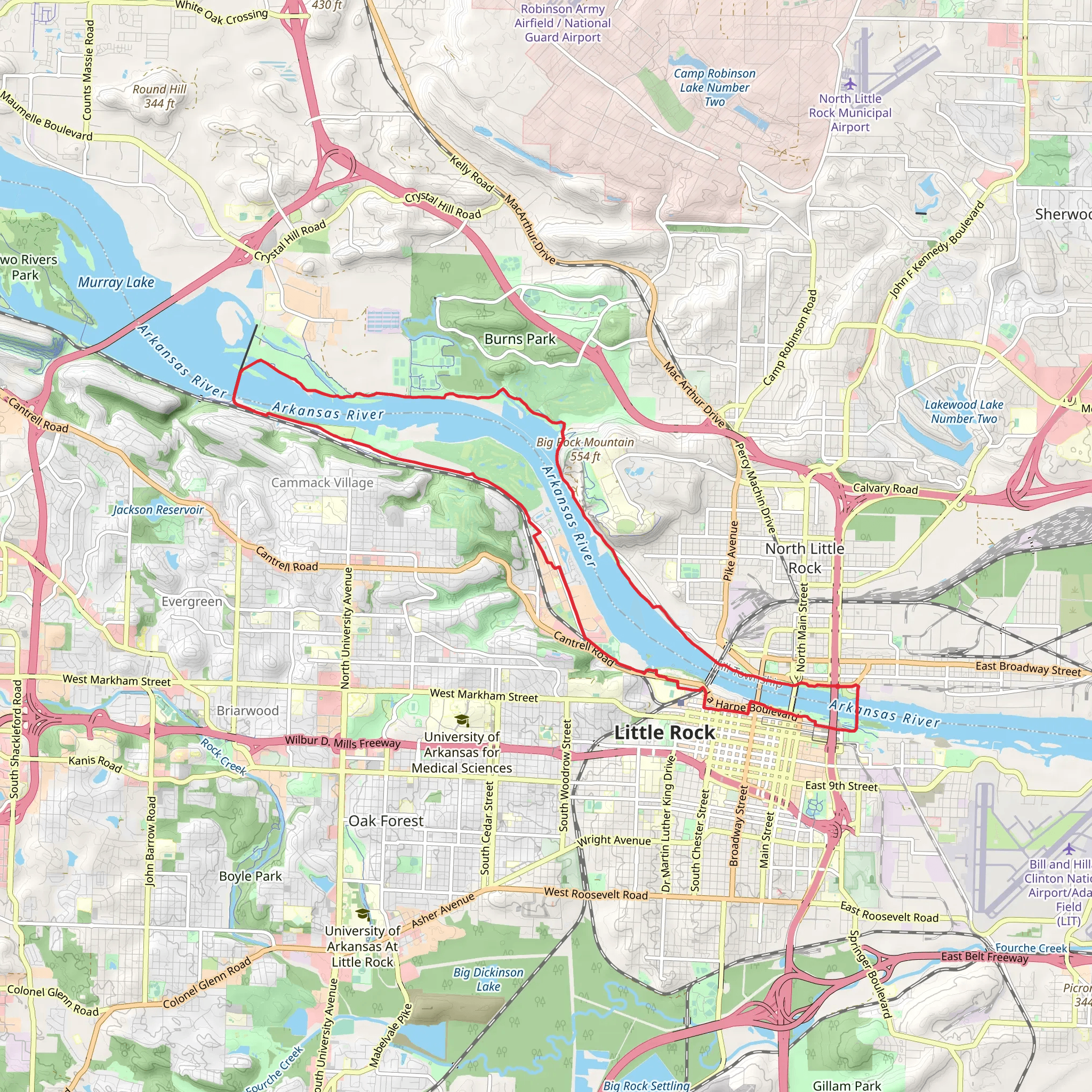 Arkansas River Loop Trail mobile static map