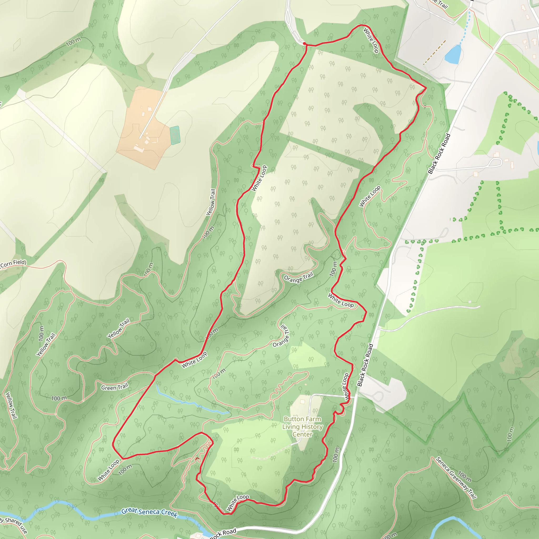 White and Old White Loop Trail mobile static map