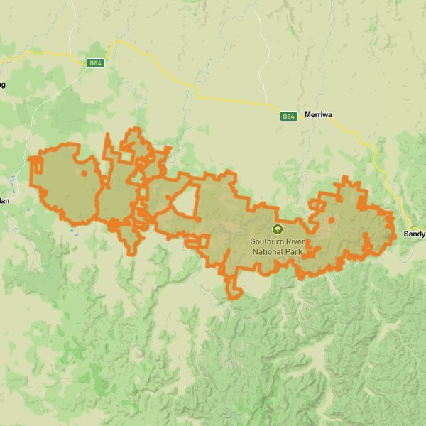 Goulburn River National Park mobile static map