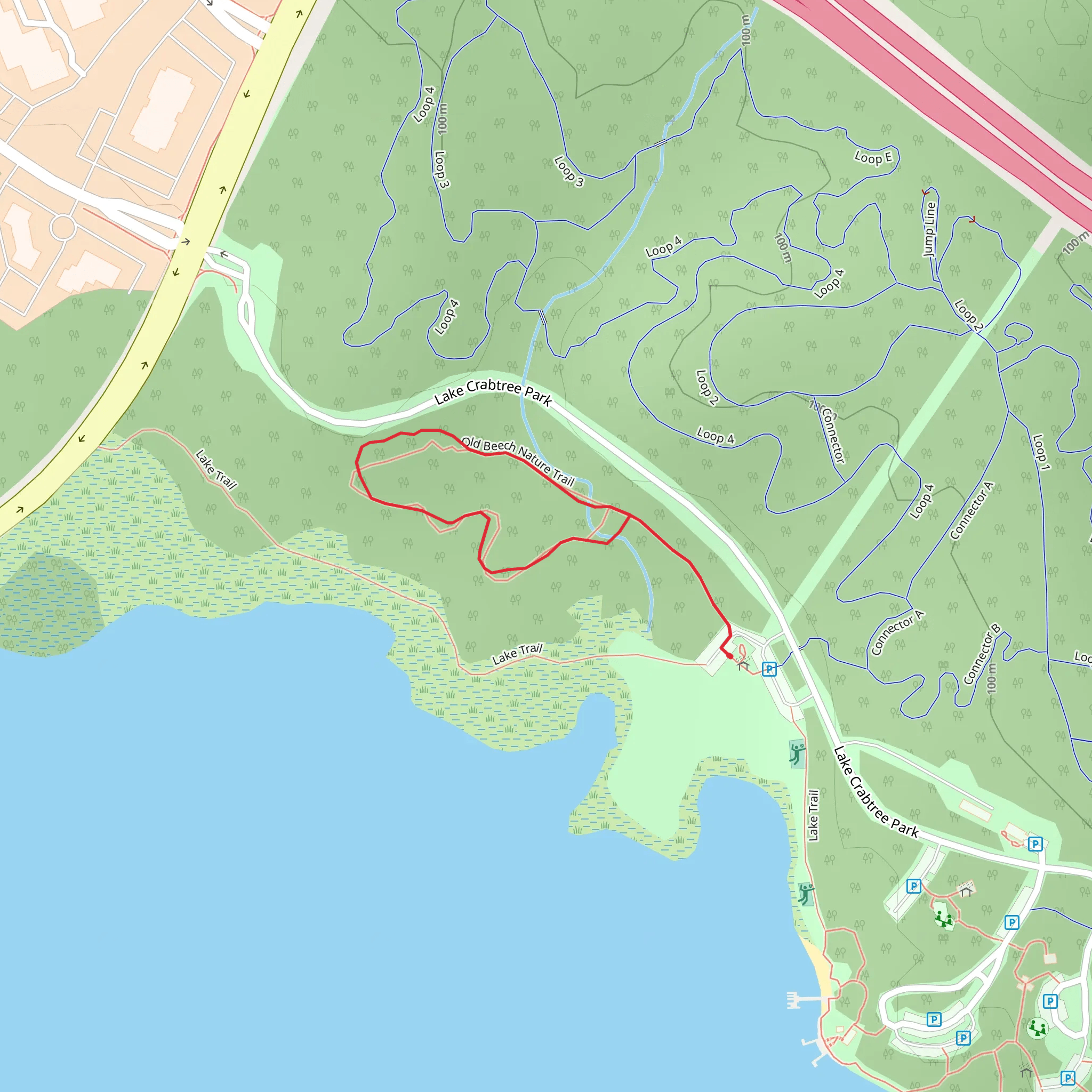 Old Beech Nature Loop Trail mobile static map
