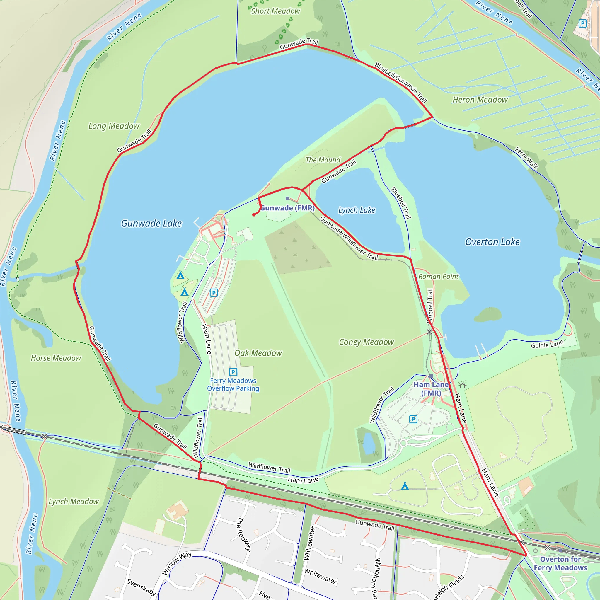 Gunwade Lake Loop mobile static map