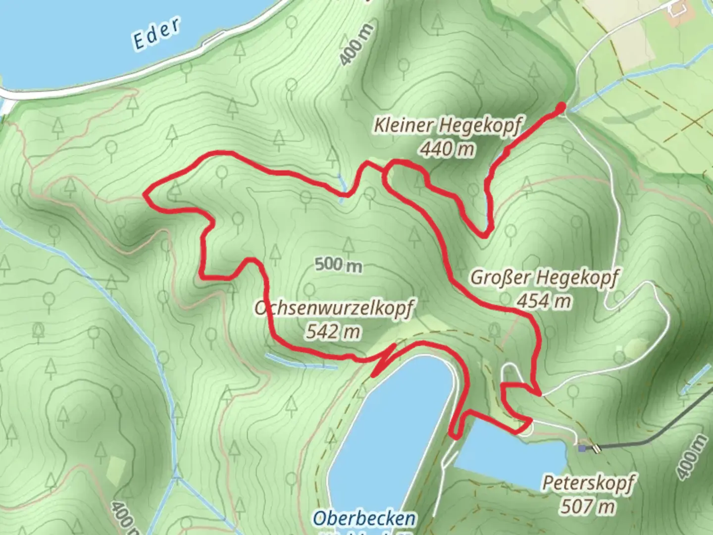 An image depicting the trail Urwaldsteig Edersee - Haupt Route and its surrounding area.