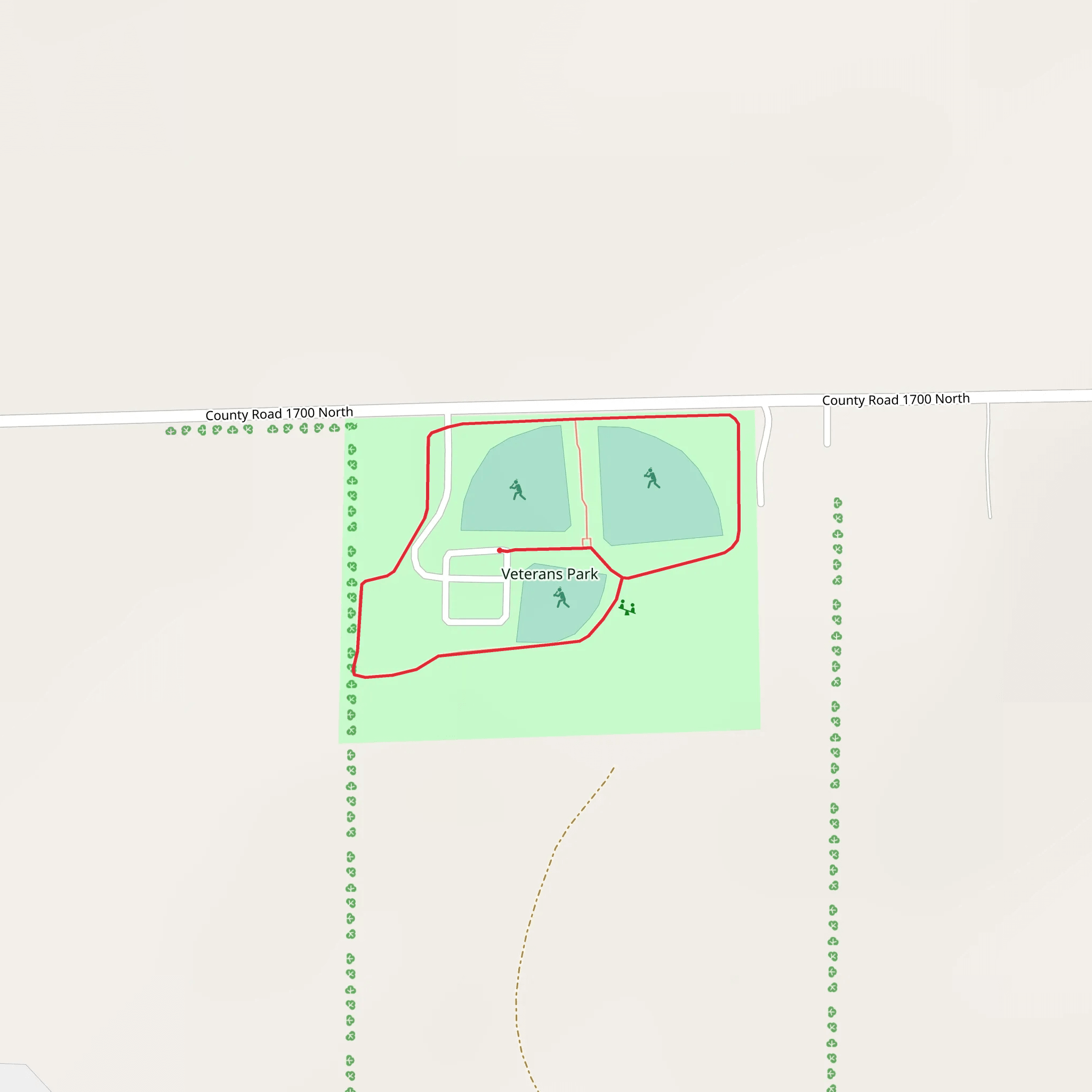 Veterans Park Loop mobile static map