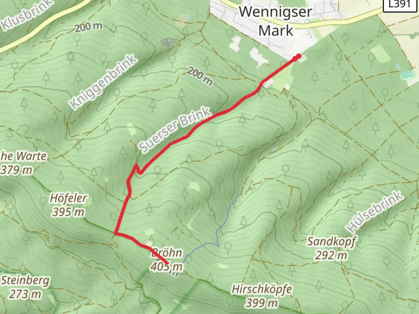 An image depicting the trail Bröhn Peak Walk via Georgsplatz and its surrounding area.