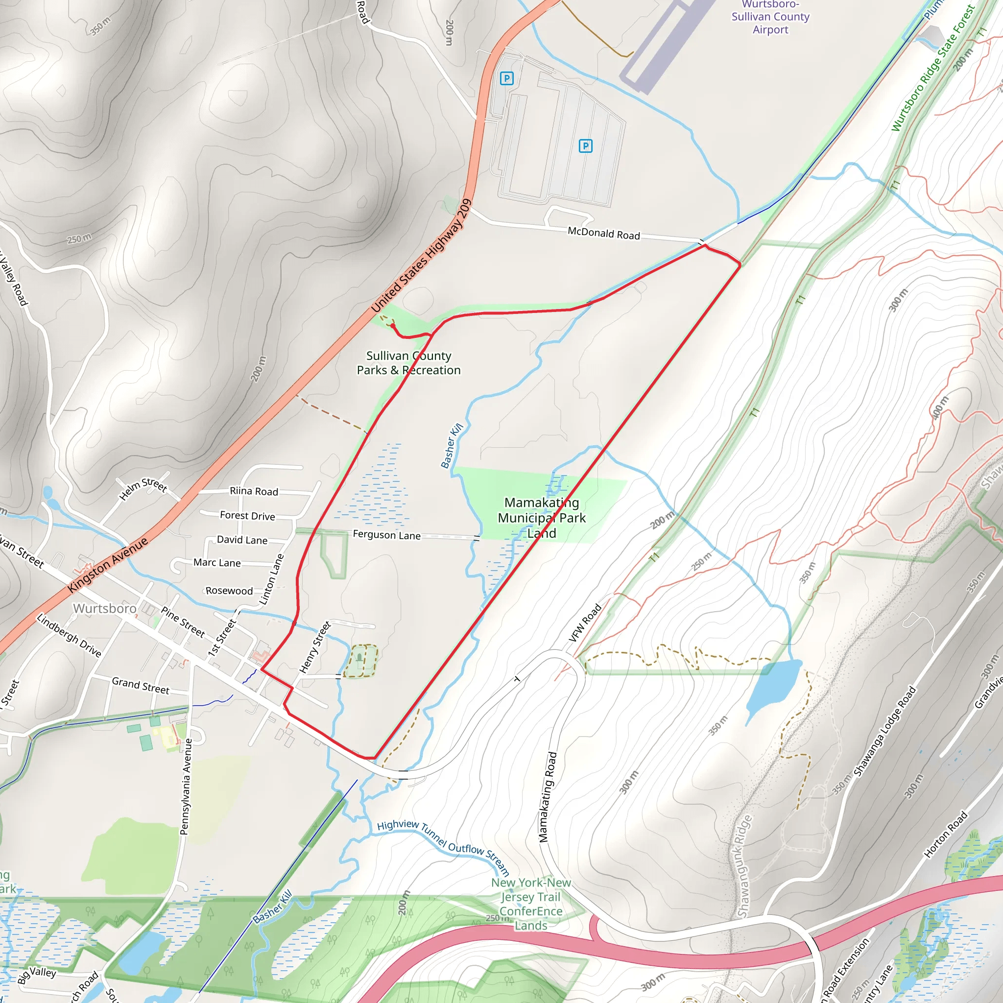 D and H Canal Linear Park Towpath Trail Loop mobile static map