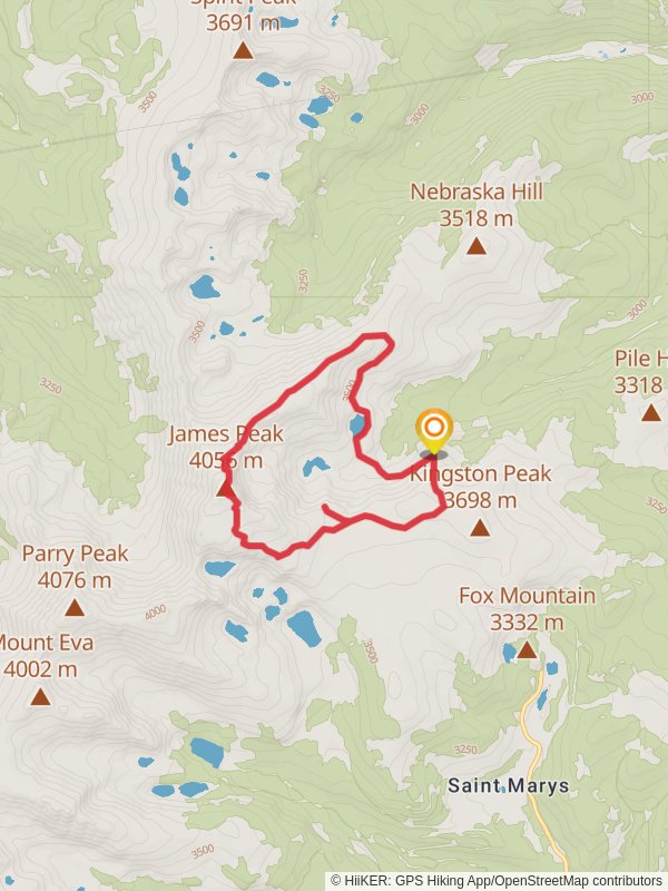 Little Echo Lake and James Peak Loop Trail