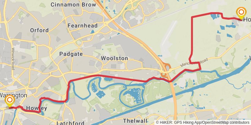 Liverpool South Parkway to Walney Island Walk stage 2 Map