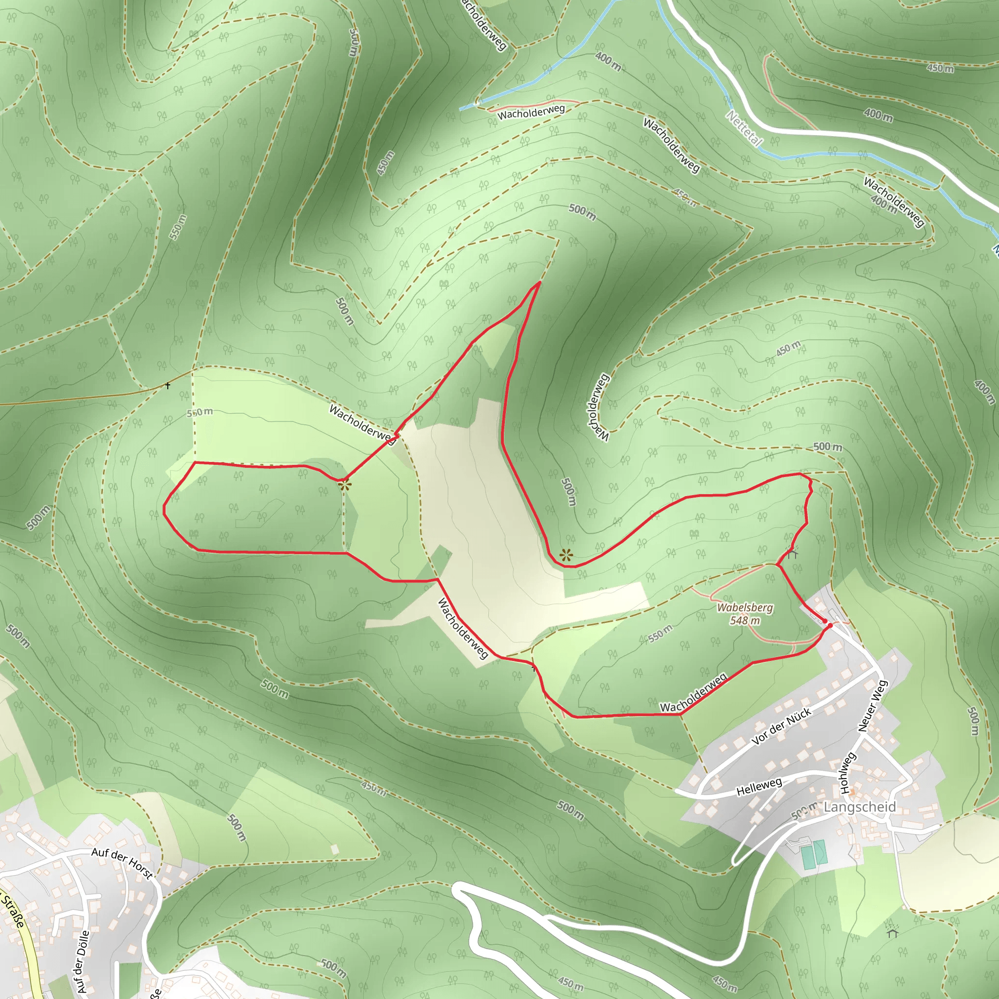 Wacholderheide and Wabelsberg Loop mobile static map