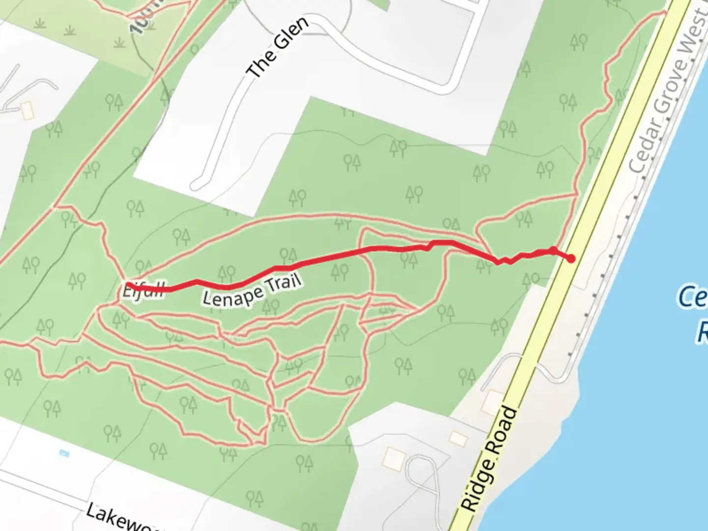 An image depicting the trail Eifall and its surrounding area.