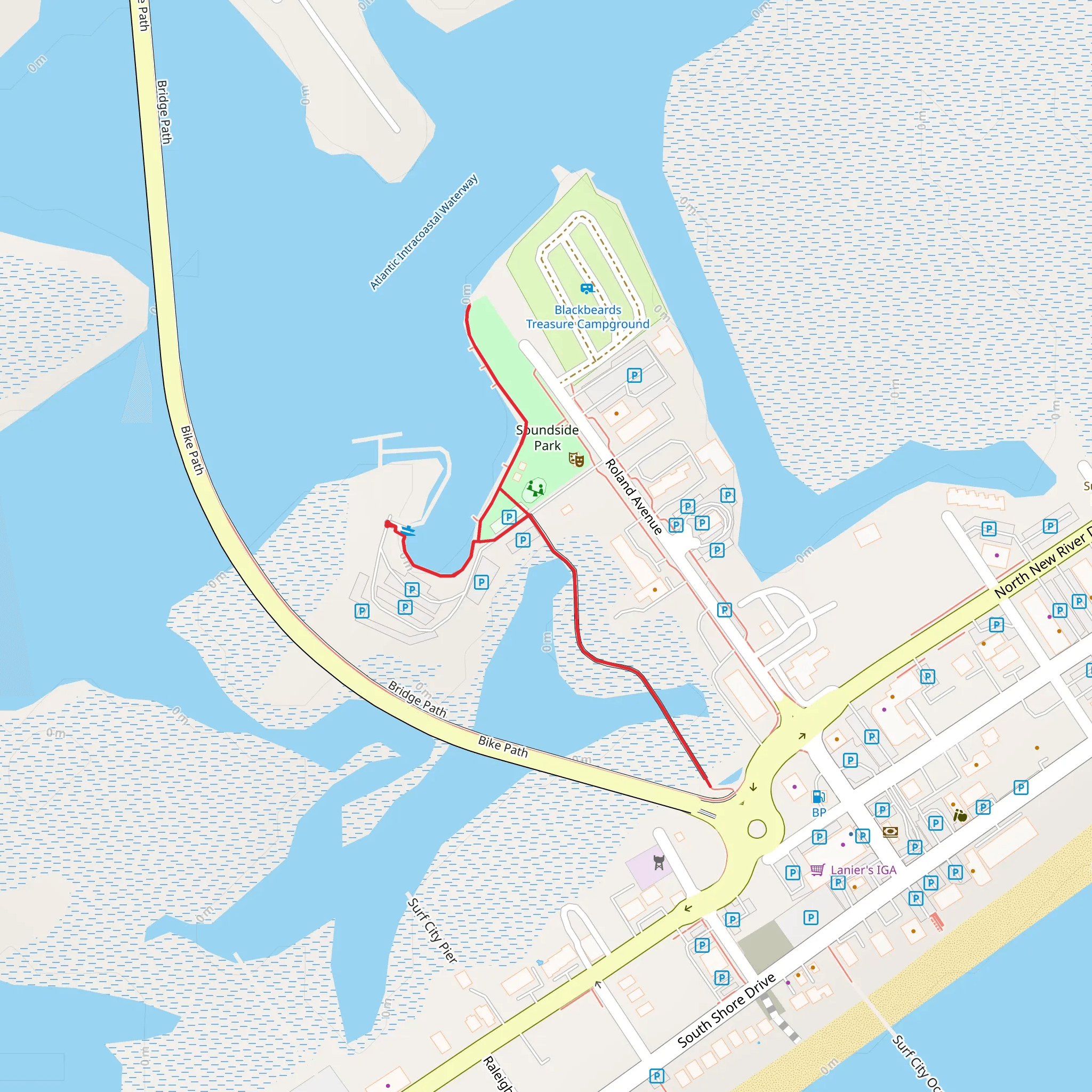 Atlantic Intracoastal Waterway Beside Walk mobile static map